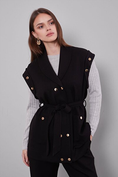 Levidor Black Snap Fastener Accessory Detailed Double Set