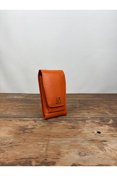 özdemirler deri Orange Leather Cigarette Case, Cigarette Case, Genuine Leather Cigarette Case, Cigarette Box Navy Blue Single Size Unisex