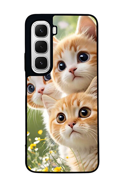 Aksel Kılıf متوافق مع هاتف INFINIX Hot 60 مطبوع ، أسود غير لامع، سيليكون ناعم...