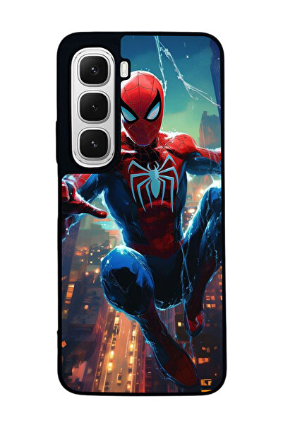 Aksel Kılıf متوافق مع هاتف INFINIX Hot 60 مطبوع ، أسود غير لامع، سيليكون ناعم...