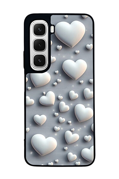 Aksel Kılıf متوافق مع هاتف INFINIX Hot 60i مطبوع ، أسود غير لامع، سيليكون ناع...