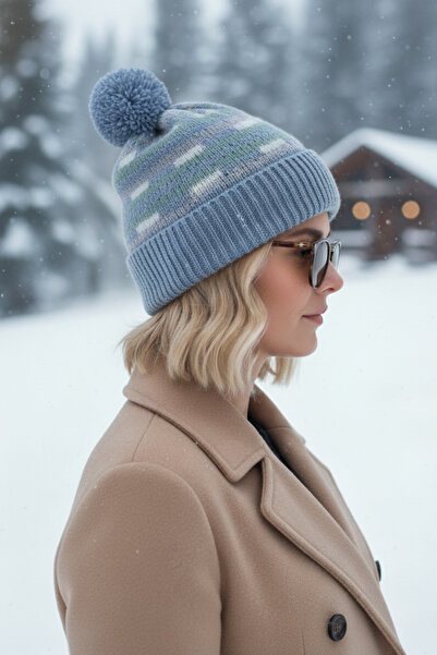 novon Urban Cozy Design Color Block Soft Textured Premium Beanie