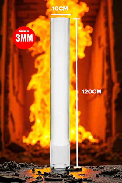 BOROSİLLA Füze Pelet Soba Camı (100x3x1200mm)