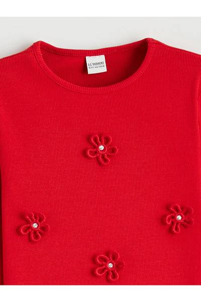 LC Waikiki Crew Neck Floral Girl's T-Shirt