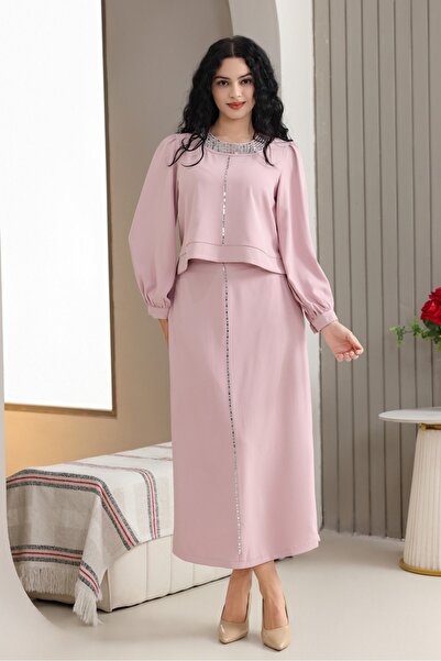 berlanty Two-piece set consisting of a wide-cut, long-sleeved top and a long skirt