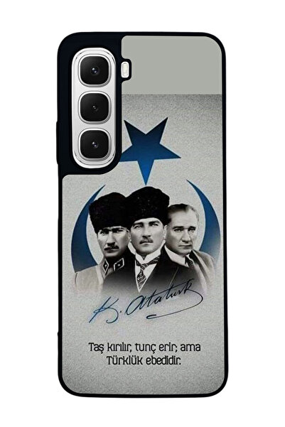 Aksel Kılıf متوافق مع هاتف INFINIX Hot 60 مطبوع ، أسود غير لامع، سيليكون ناعم...