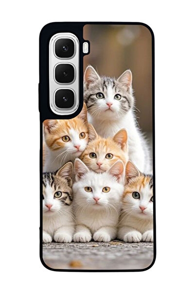 Aksel Kılıf متوافق مع هاتف INFINIX Hot 60 مطبوع ، أسود غير لامع، سيليكون ناعم...