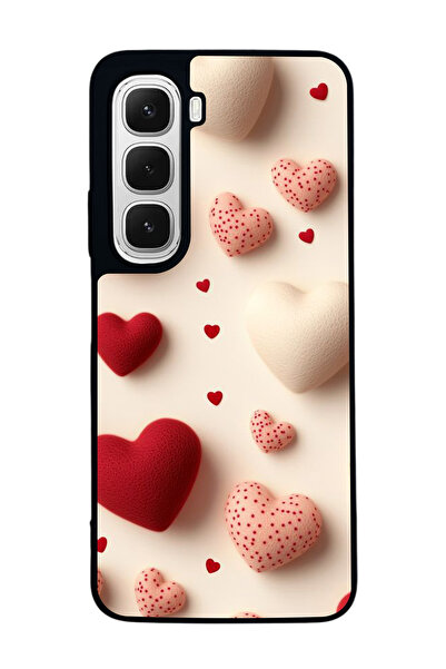 Aksel Kılıf متوافق مع هاتف INFINIX Hot 60 مطبوع ، أسود غير لامع، سيليكون ناعم...