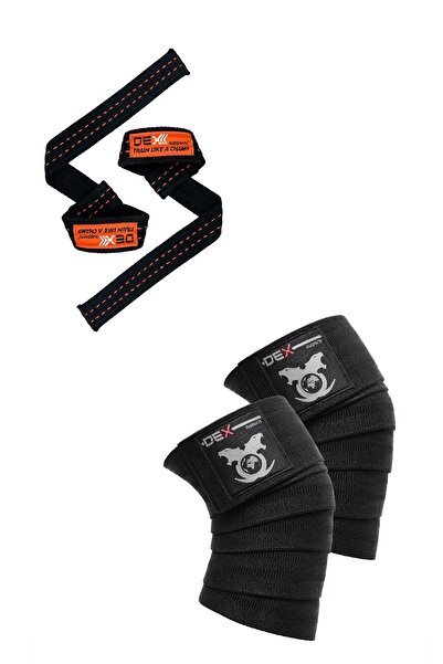 Dex Supports Weight Lifting Strap Barbell Strap Lifting Straps Pro, Sports Knee Brace Knee Wraps Legend Set of 2