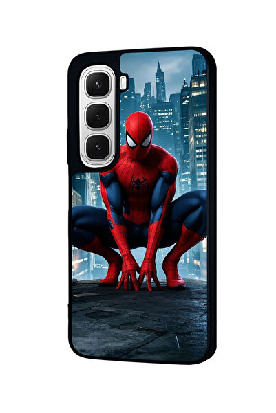 Aksel Kılıf Infinix Hot 60I Compatible Printed , Matte Black, Soft Silicone, Protective, Shock Absorbing Cover, Case