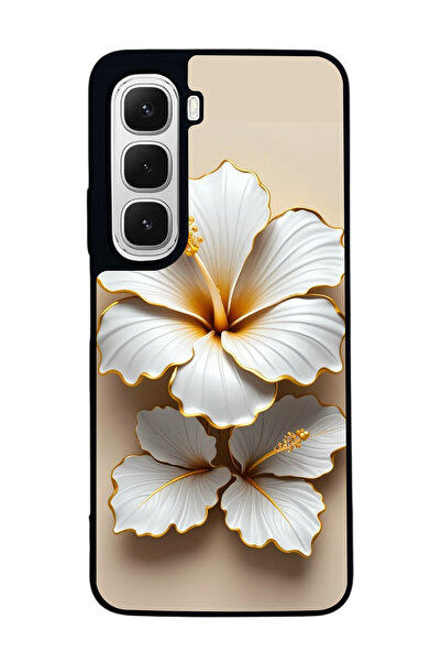 Aksel Kılıf متوافق مع هاتف INFINIX Hot 60i مطبوع ، أسود غير لامع، سيليكون ناع...