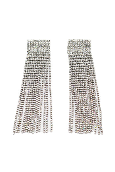 velve Μακριά σκουλαρίκια Zanya, με ημιπολύτιμες πέτρες, ασημένια, ZANYA1