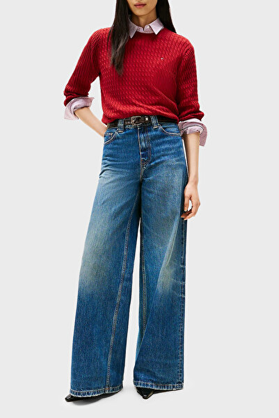 Tommy Hilfiger % 100 Pamuk Regular Fit Bisiklet Yaka Örgü Kazak KAZAK WW0WW44993 XIT