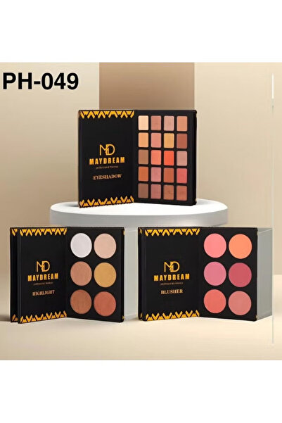 MAYDREAM لوحة كاملة من أحمر الخدود + الهايلايتر + ظلال العيون متعددة الألوان