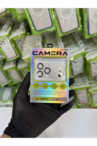 SLOOPY iPhone 14 / 15 / 16 / 17 Pro Max Uyumlu Kamera Lens Koruyucu Yüksek Ka...