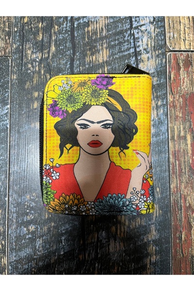 Street Bag Frida Ethnic Authentic Patterned Wallet with Card Holder and Coin Compartment