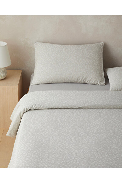 English Home Lush Leopard Jacquard Double Duvet Cover Set 200X220 cm Beige