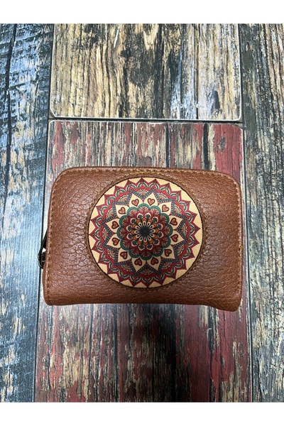 Street Bag Ethnic Authentic Patterned Useful Wallet with Card Holder and Coin Compartment