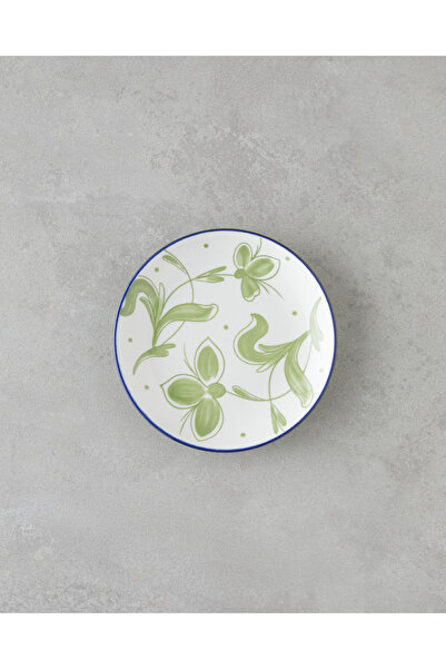 English Home Plantopia Porcelain Pasta Plate 15 cm White - Navy Blue