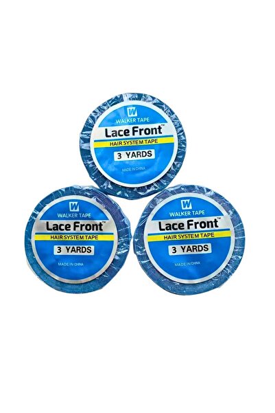 Walker Tape شريط تمديد الشعر الأمامي من الدانتيل بديل - أزرق، لاصق مزدوج الجوانب، بكرة 3 ياردات