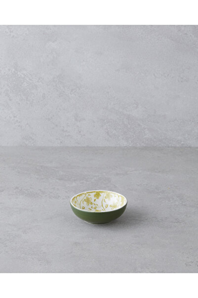 English Home وعاء للوجبات الخفيفة من البورسلين من بلانتوبيا، 9 سم، أبيض - أخضر