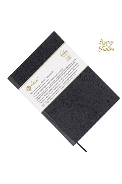 BİDEFTER Piano Notebook (Treble Clef) 100% Handmade, Hand Stitched, 2026 Collection, Thermo Leather Bound-A/4