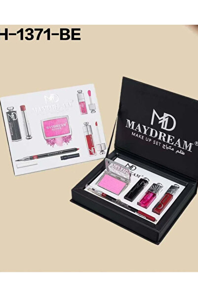MAYDREAM Black set: lipsticks + lip gloss + lip liner + blush