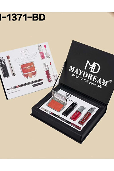 MAYDREAM Black set: lipsticks + lip gloss + lip liner + blush