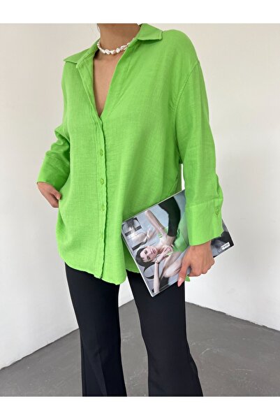 MissRunin Poor Sleeve Slit Long Back Shirt
