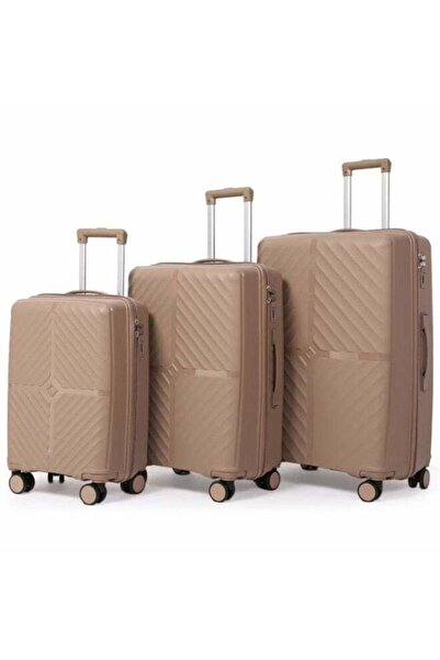 TRAVEL LİNE 3-Piece Hardside Luggage Set - Lightweight Polypropylene Suitcases with 8 Spinner Wheels & TSA Lock