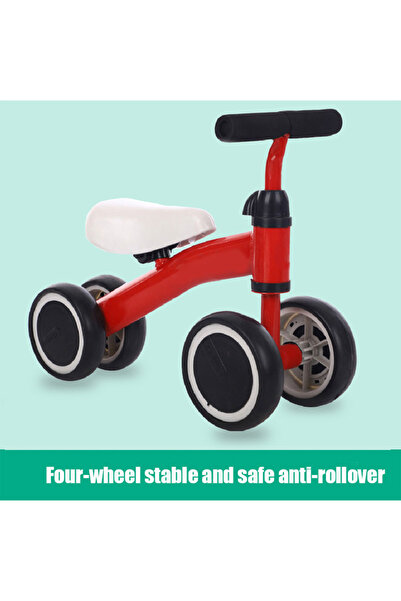 Ma Baby Kids Balance Bike, Baby Tricycle, 4 Wheels Bicycle for Age 1-3 Years Boys and Girls