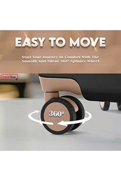 TRAVEL LİNE 3-Piece Hardside Luggage Set - Lightweight Polypropylene Suitcases with 8 Spinner Wheels & TSA Lock