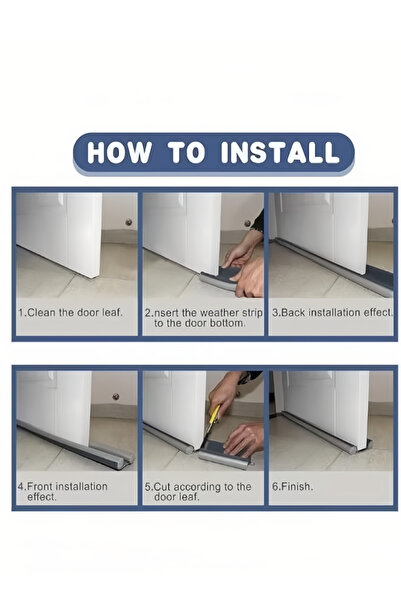 Generic 1Pc Door Bottom Sealing Strip Guard 95cm Draft Stopper Foam Weatherstrip Wind Dust Blocker (Black)