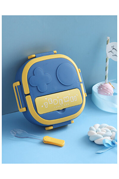 EHOME صندوق بينتو للأطفال من الفولاذ المقاوم للصدأ، مكون من قسمين، مجموعة غداء كاملة للأطفال دون سن 10 سنوات