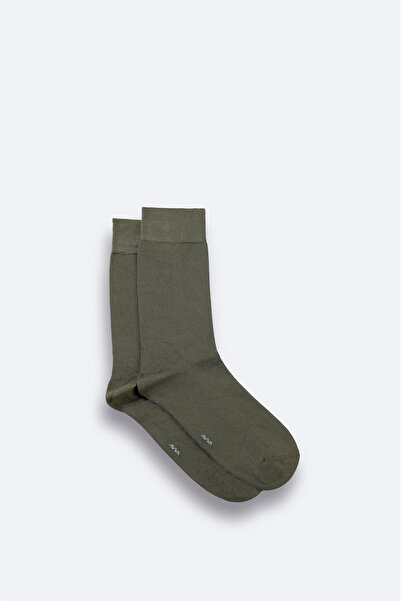 Avva Men's Khaki Bamboo Socks B008505
