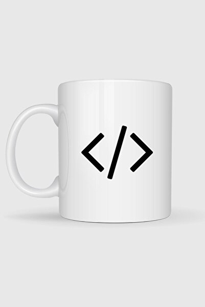 Bahriyeli Collection Code Symbol, Coding, Programming Printed Mug Cups