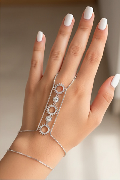 CAŞ DEKORASYON شاهمران حجر فضي اللون