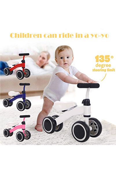 Ma Baby Baby Balance Bike, Tricycle for Kids, 4 Wheels Bicycle for Age 1-3 Years Boys and Girls