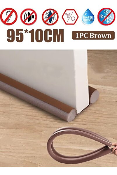 Generic 1Pc Door Bottom Sealing Strip Guard 95cm Draft Stopper Foam Weatherstrip Wind Dust Blocker (Brown)