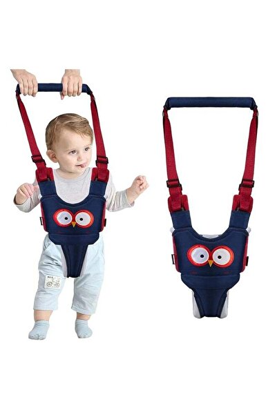 fulina Baby Walking Harness Handheld Baby Walker Assistant Belt Adjustable For 9-24 Month (Dark Blue Owl)