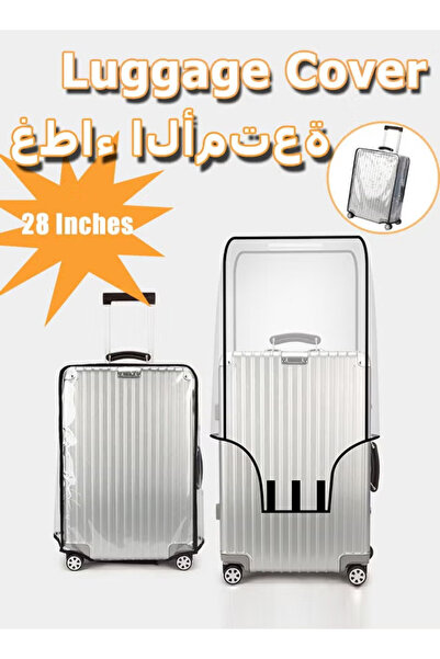 Generic Luggage cover, PVC transparent plastic, waterproof and dustproof for travel luggage