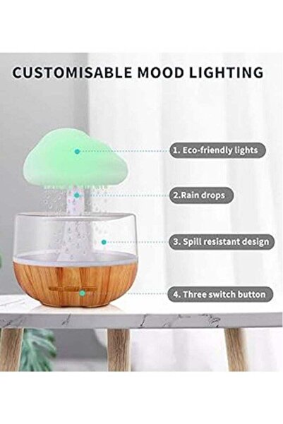 Generic Rain Cloud Humidifier with Snow Light Lamp – A Touch of Serenity Elegance