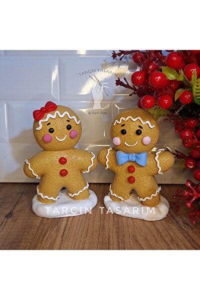 2-Piece Cute Cookie Man Trinket,New Year/New Year Gingerman (13*8 cm size) (HANDMADE)