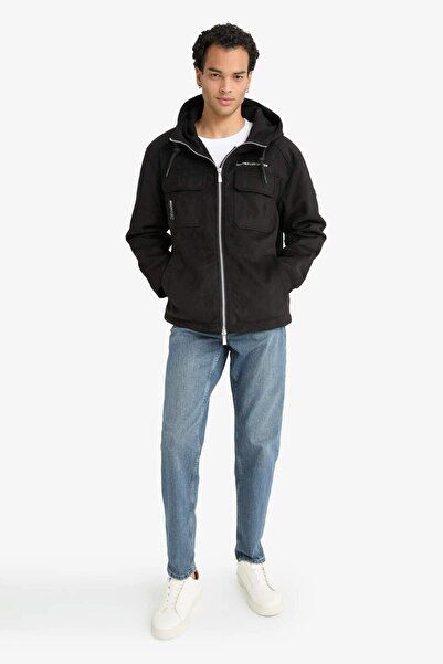 DeFacto Regular Fit Embroidery Detailed Inside Pocket Coat F5168Ax25Wn