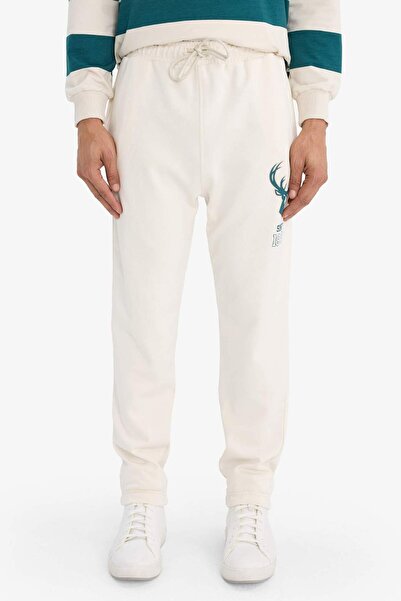 DeFacto Defactofit Nba Milwaukee Bucks Standard Fit Pocketed Stretch Band Leg Jogger Sweatpants E8980Ax25Au