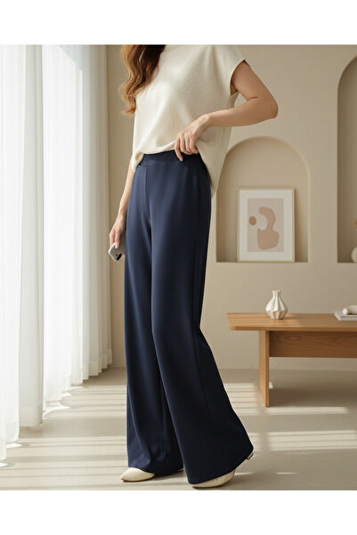 MissRunin قماش مستورد I واسع الأرجل أنتولون - لاسي