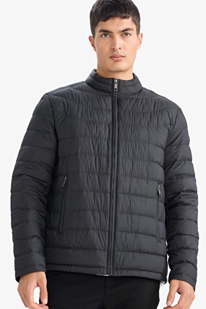 DeFacto Water Repellent Goose down S Slim Fit Slim Fit D Mock Neck Inside Pocket Detailed Zippered Pocket Coat G2850Ax25Wn