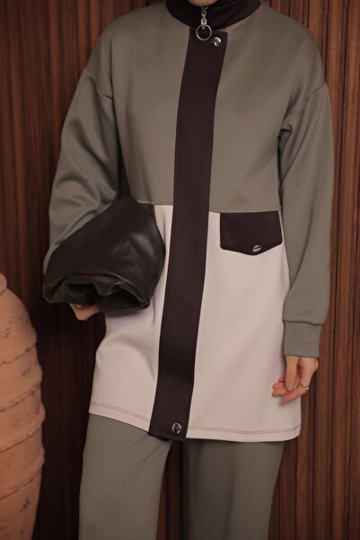 TRENDTESETTÜR Women's Brown (Soil) Pants with Scuba Knitted Suit t 3435