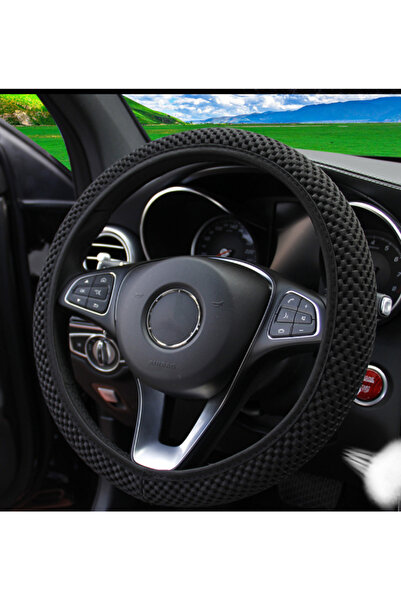 EHOME غطاء عجلة قيادة السيارة، واقي عجلة قيادة من الألياف الدقيقة قابل للتهوي...