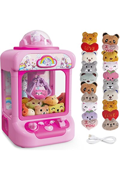 Unicorn Na Unicorn Claw Machine for Kids — Mini Vending Candy Grabber with Sound & 20 Plush Toys